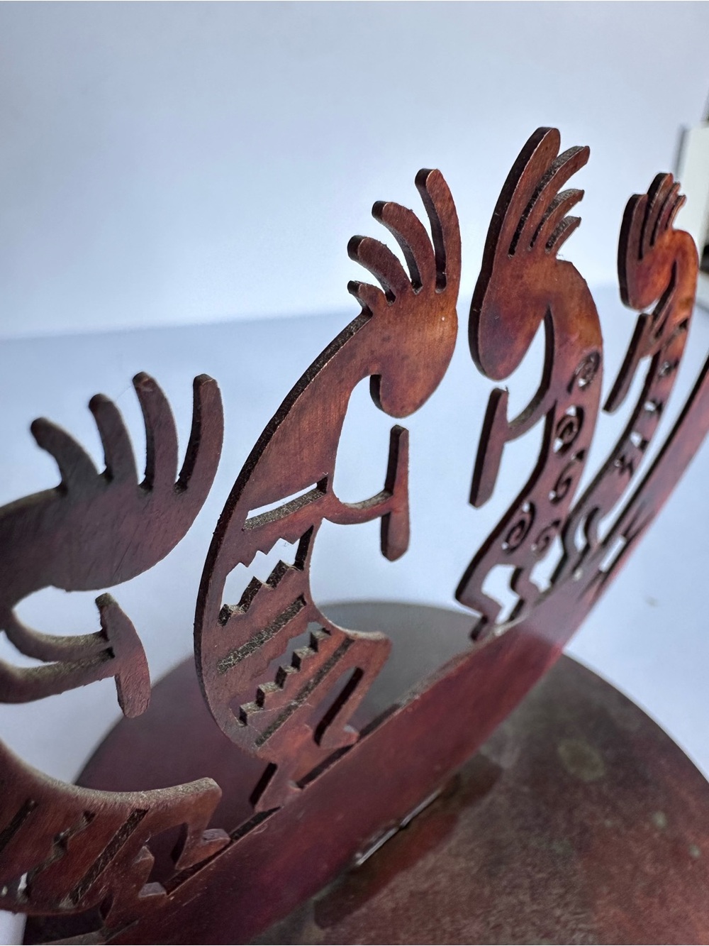 Kokopelli Copper Candle Holders - Set of 2